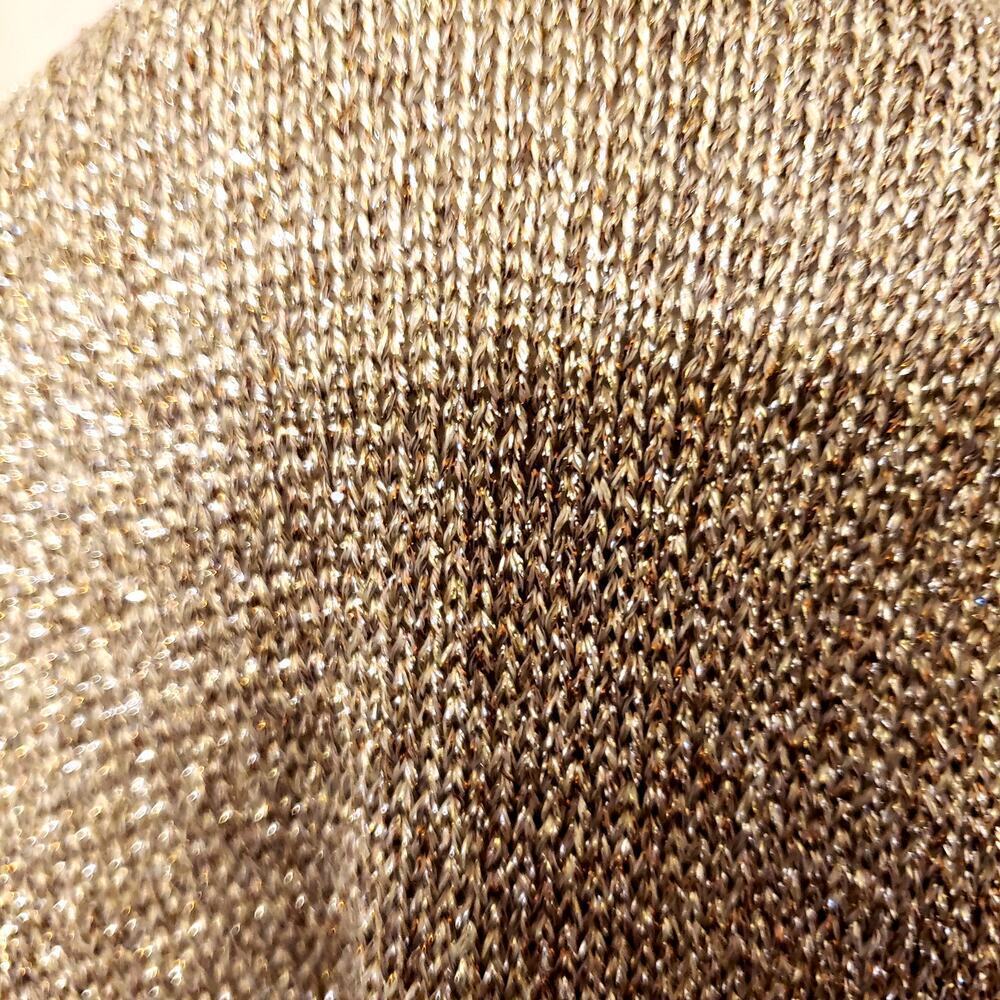 Lane Bryant Asymmetric Gold/Silver Sparkle Pullover Sweater | Size 14/16 | NWT - Picture 5 of 10